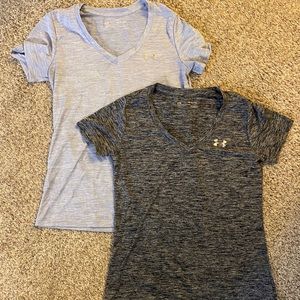 Light Grey and Dark Grey Speckled Under Armor T-Shirts